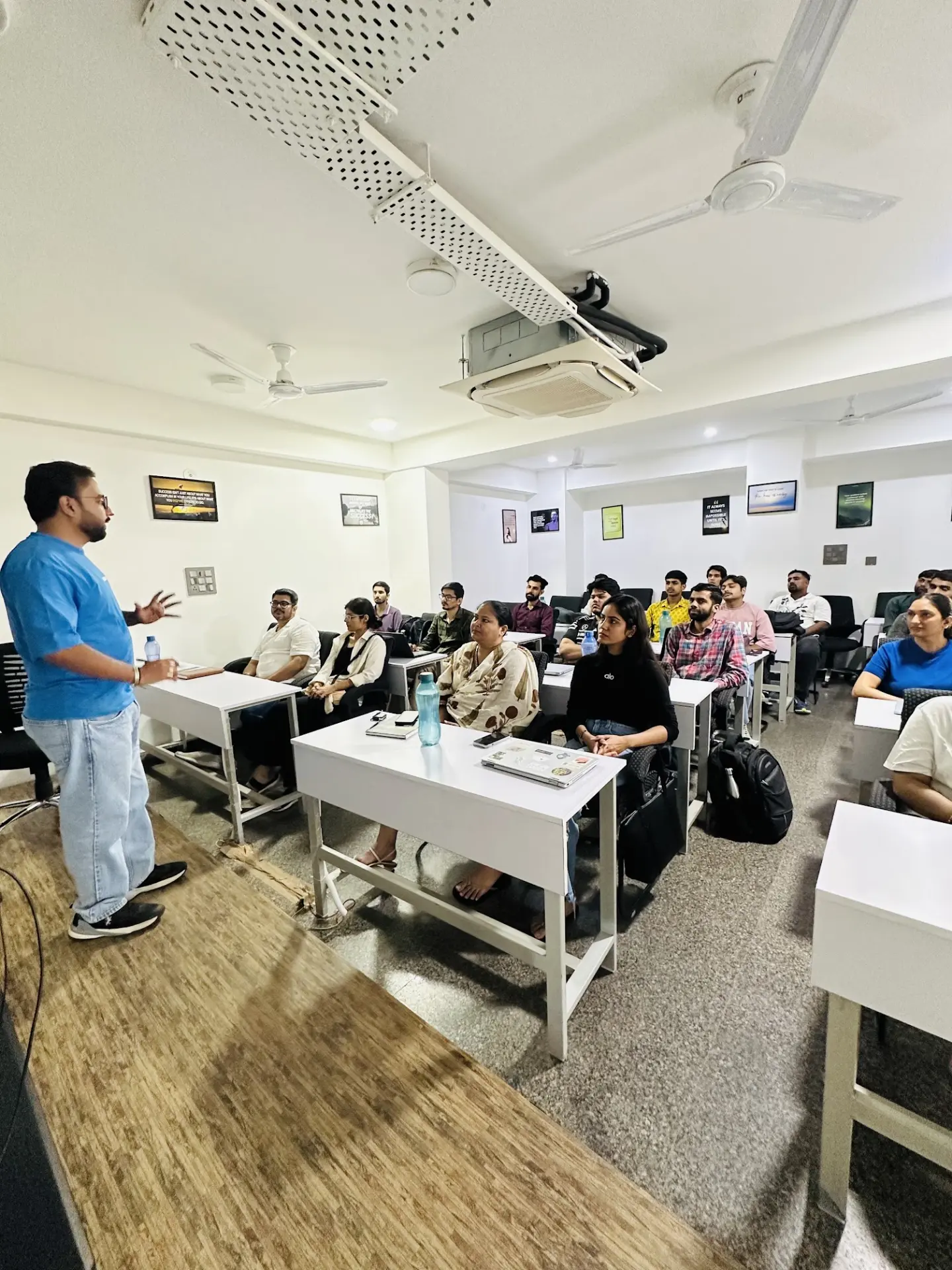 Mentor leading an interactive classroom session at Briwon Academy