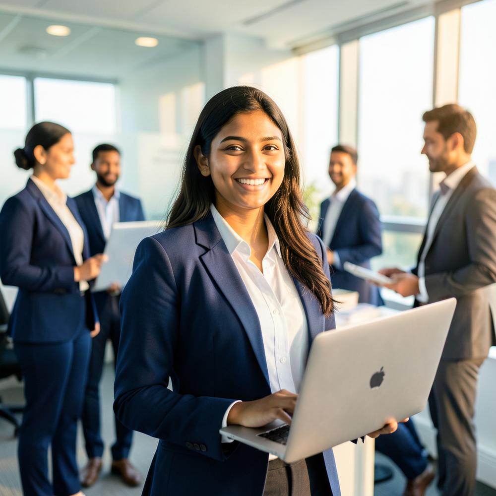 Briwon Academy student placed at a marketing job in a corporate office